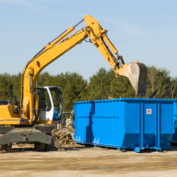 what size residential dumpster rentals are available in Peapack New Jersey